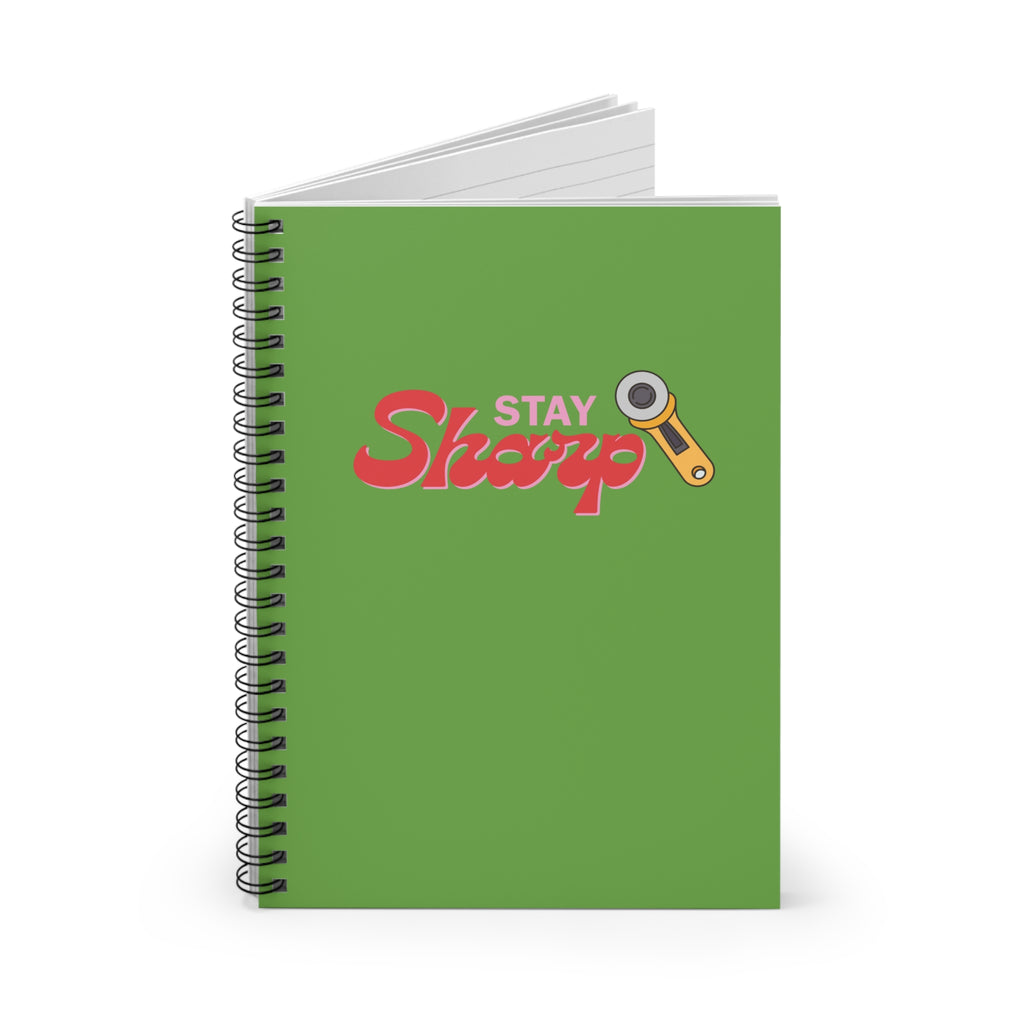 Stay Sharp Lined Spiral Notebook